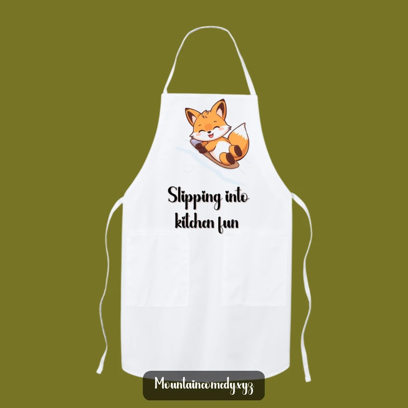 Funny Fox Belly Slide Apron: Cook Up Laughs with This Hilarious Kitchen Accessory
