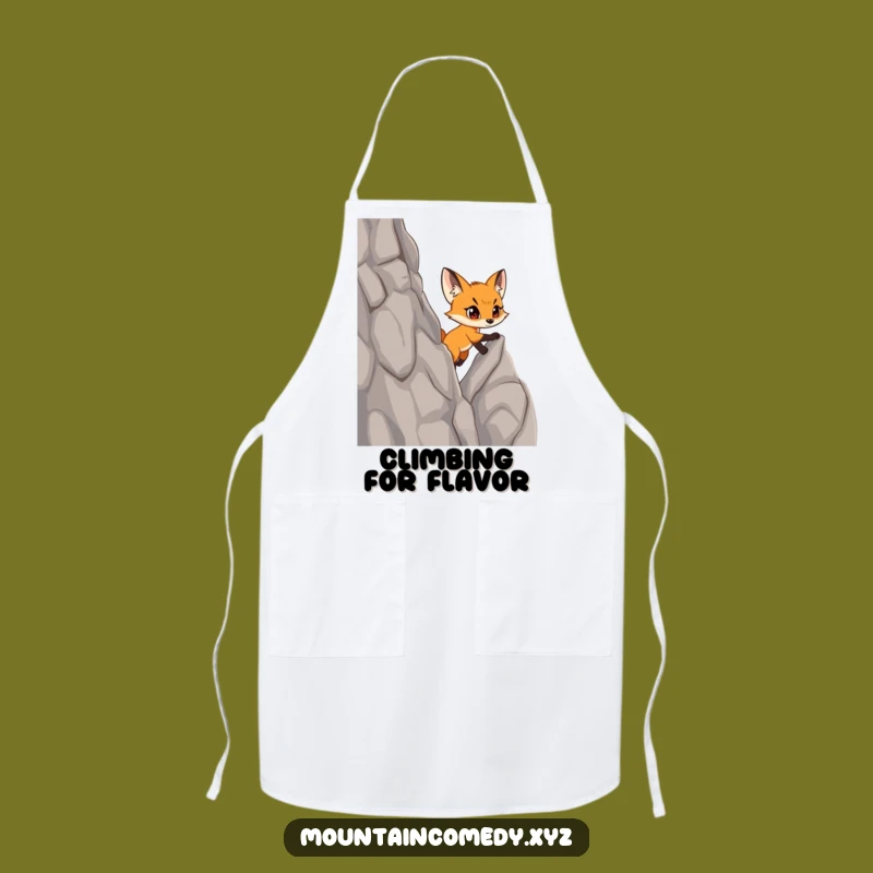 Funny Fox Cub Climbing Apron: Hilarious Kitchen Conqueror Gift