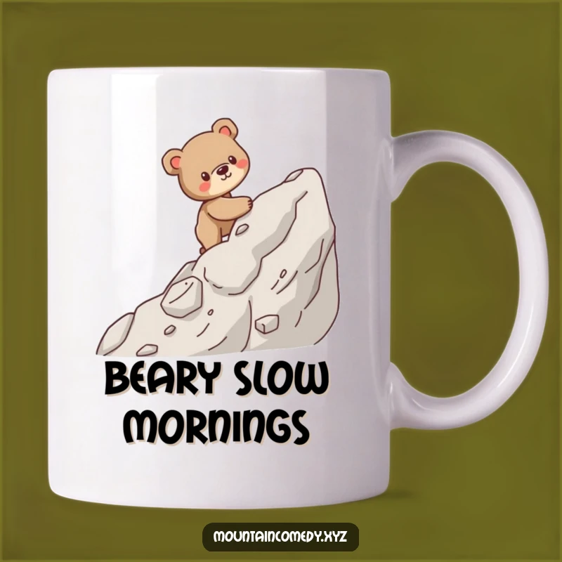 Funny Bear Cub Ascent Mug: A Hilarious Gift for Determined Climbers & Nature Lovers