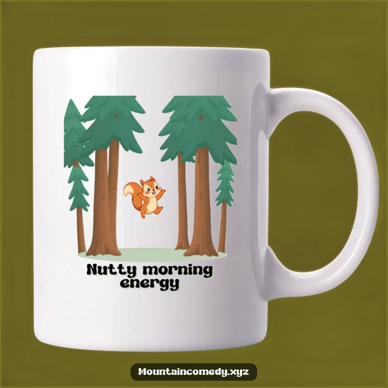 Funny Squirrel Leaping Mug: Playful Forest Adventure Gift for Energetic Souls