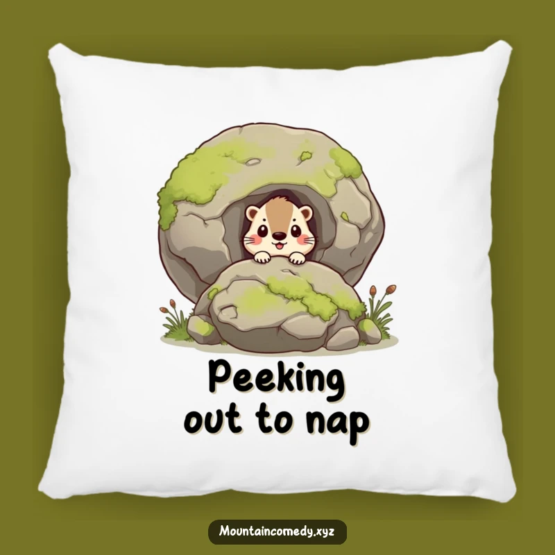 Cozy Funny Curious Marmot Pillow, Soft Gift for Nature-Themed Comfort