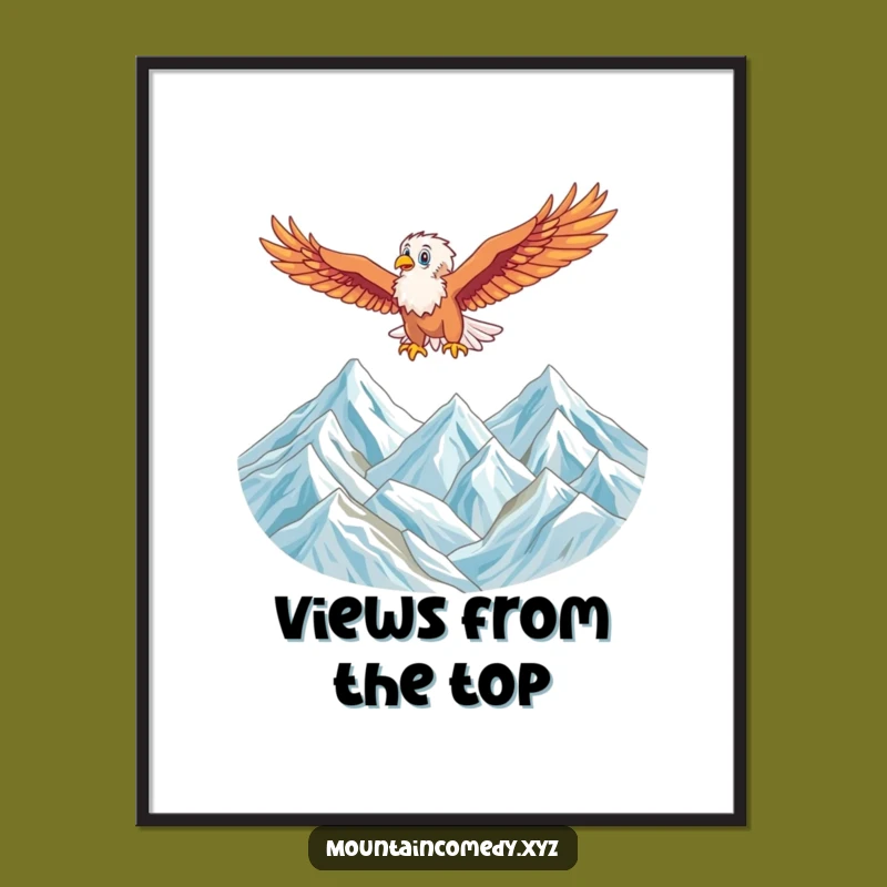 Funny Eagle Soaring Poster: Bring Majestic Freedom to Your Walls with This Hilarious Art