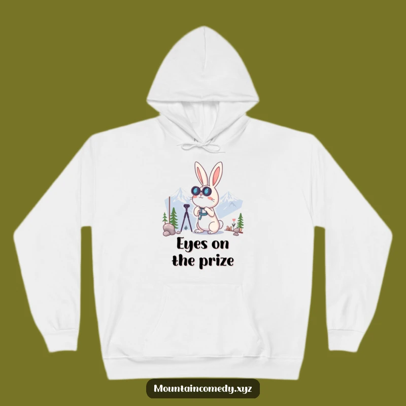 Funny Rabbit Binoculars Hoodie: Cozy Curiosity and Explorer Gift