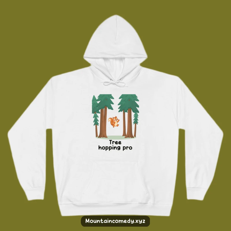 Funny Squirrel Leaping Hoodie: Cozy Playfulness and Forest Adventure Gift