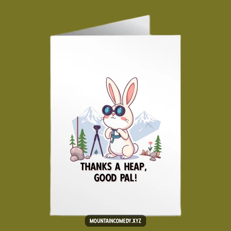 Free Printable Rabbit Thank You Card: Observant Gratitude Funny Downloadable