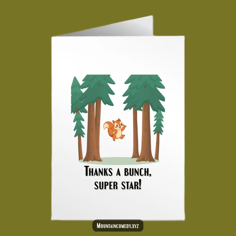 Free Printable Squirrel Thank You Card: Graceful Thanks Funny Downloadable