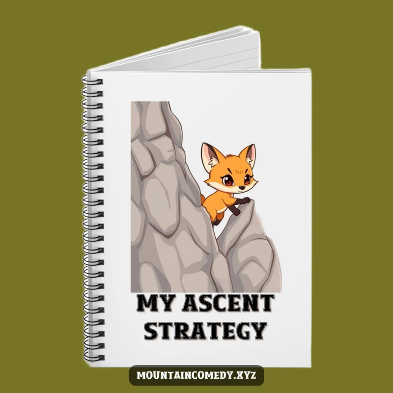Funny Fox Cub Climbing Notebook: Hilarious Adventure Journal for Goal Setters