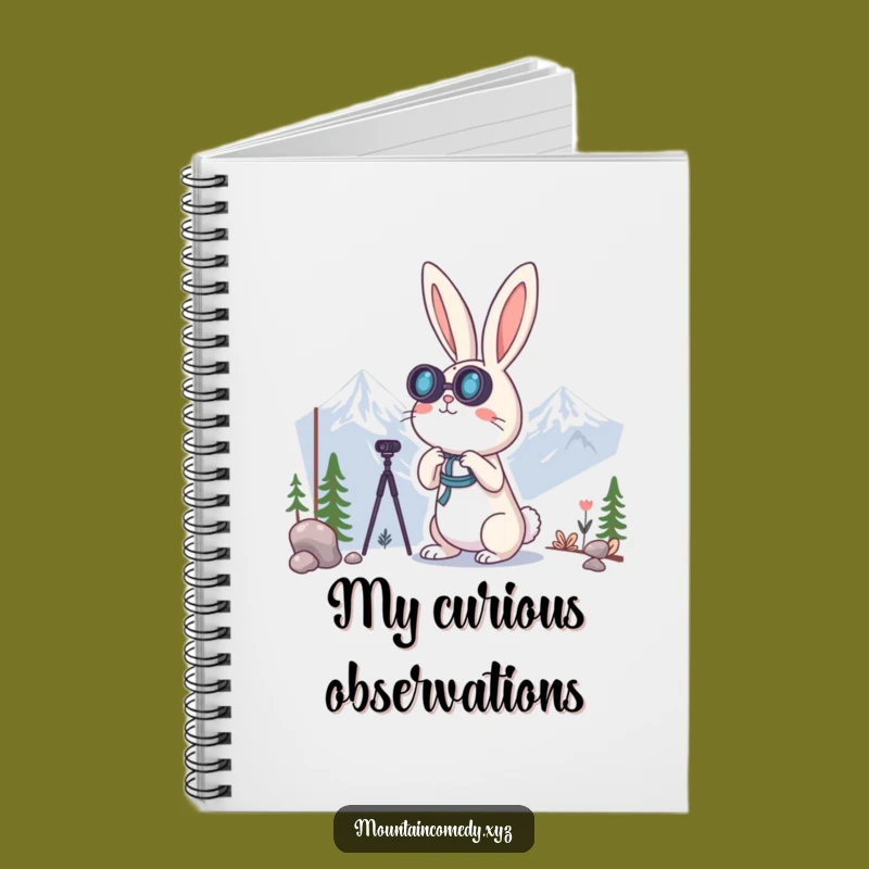 Funny Rabbit Binoculars Notebook: Hilarious Explorer's Journal Gift