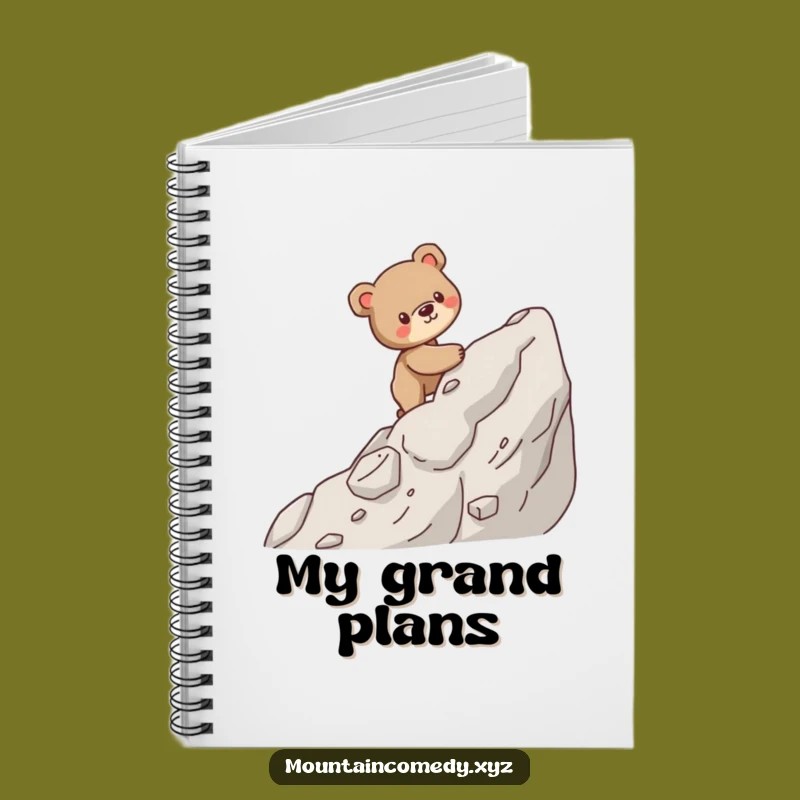 Funny Bear Cub Ascent Notebook: Jot Down Your Goals with This Hilarious Determined Companion